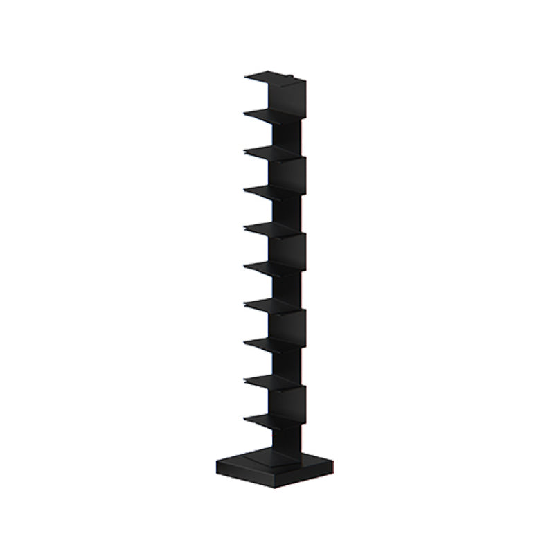 13.78"W Bookshelf Contemporary Style Invisible Bookcase for Home and Office 13.8"L x 13.8"W x 70.1"H Black Clearhalo 'Bookcases' 'furn' 'furn_bookcases' 'Furniture' 'furniture_bookcases' 'Office Furniture' 4951333
