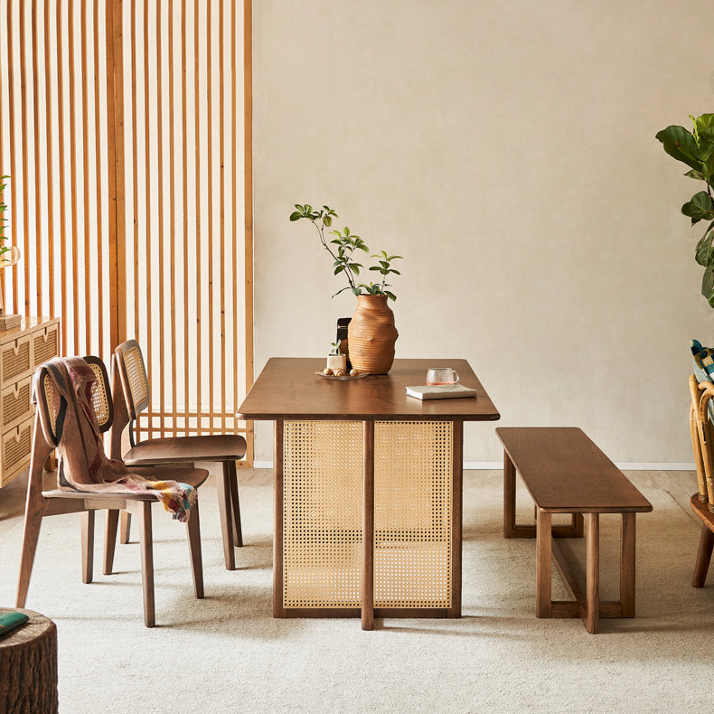 Rectangle Dinette Table Simplicity Style Solid Wood Dinner Room Kitchen Table 78.7"L x 33.5"W x 29.5"H Without Chairs Clearhalo 'Dining Tables & Seating' 'Dining Tables' 'dining_table' 'furn' 'furn_dining_table' 'Furniture' 'furniture_dining_table' 'Kitchen & Dining Furniture' 'kitchen' 'kitchen_dining_table' 4954265