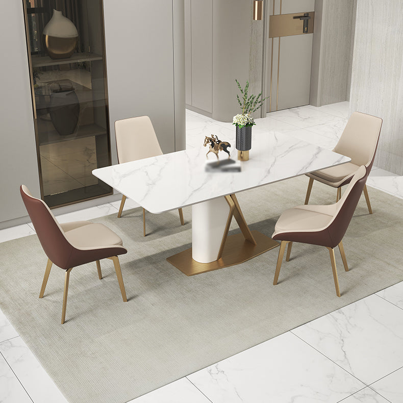 Scandinavian 1/2/3/4/5 Dining Table Set with Chair Sintered Stone Dining Table Set 5 Pieces: Table, 4 Chairs Clearhalo 'Dining Room Sets' 'Dining Tables & Seating' 'dining_room_set' 'furn' 'furn_dining_room_set' 'Furniture' 'furniture_dining_room_set' 'Kitchen & Dining Furniture' 4962147