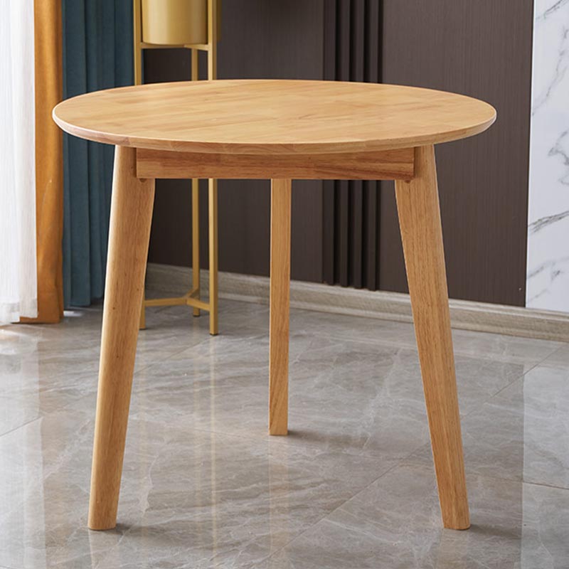 Solid Wood Top Dining Table Contemporary Dining Table with 4 Legs 31.5"L x 31.5"W x 29.5"H Natural Clearhalo 'Dining Tables & Seating' 'Dining Tables' 'dining_table' 'Furniture' 'furniture_dining_table' 'Kitchen & Dining Furniture' 'kitchen' 'kitchen_dining_table' 4962231