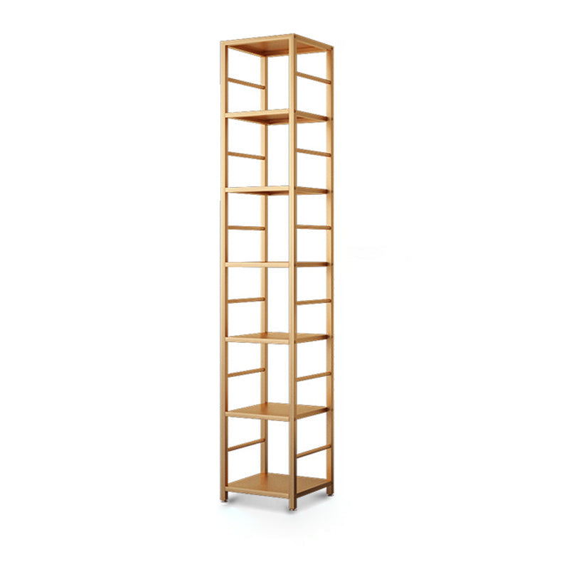 11.81"W Bookshelf Open Back Modern Style Bookcase for Home and Office 11.8"L x 11.8"W x 77.6"H Gold Clearhalo 'Bookcases' 'furn' 'furn_bookcases' 'Furniture' 'furniture_bookcases' 'Office Furniture' 4969532