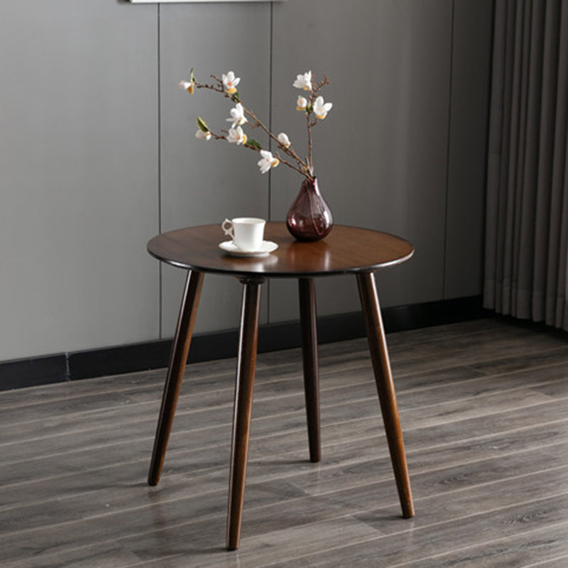 Brown/Natural Wood Living Room Side Table Round 4 Legs End Table Walnut Clearhalo 'Coffee & Accent Tables' 'End & Side Tables' 'end_side_table' 'end_side_tables' 'furn' 'furn_end_side_tables' 'Furniture' 'furniture_end_side_table' 'Living Room Furniture' 4971026