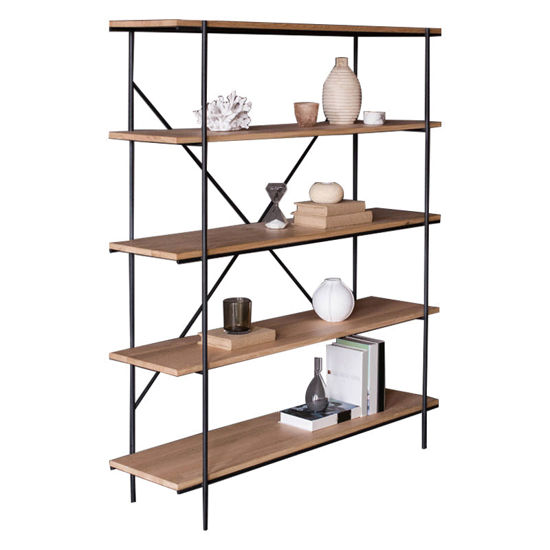 Modern Bookshelf Solid Wood Bookcase With Rectangular Shelves 31.5"L x 11.8"W x 66.9"H Clearhalo 'Bookcases' 'furn' 'furn_bookcases' 'Furniture' 'furniture_bookcases' 'Office Furniture' 4971645