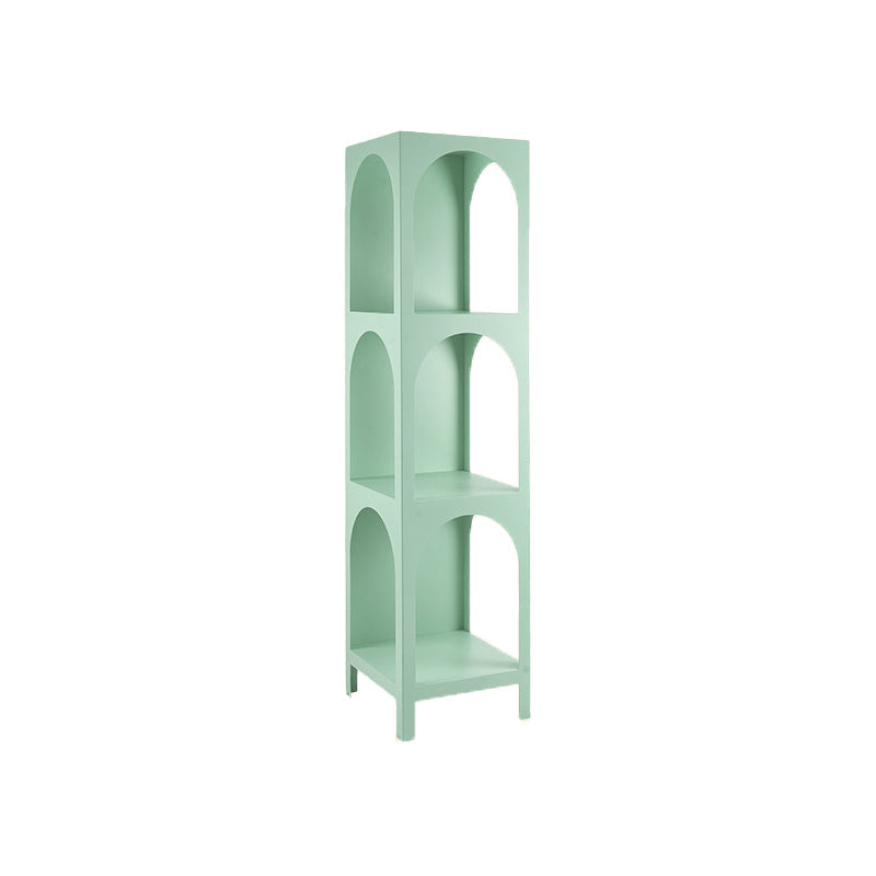Modern Style Bookcase 13.78" Wide Metal Closed Back Bookshelf for Home 13.8"L x 13.8"W x 55.1"H Green Clearhalo 'Bookcases' 'furn' 'furn_bookcases' 'Furniture' 'furniture_bookcases' 'Office Furniture' 4971865