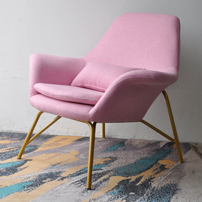 25.59" L x 31.49" W x 34.64" H Faux Leather Armchair for Living Room Pink Brass Gold Clearhalo 'Accent Chairs' 'accent_chairs' 'Chairs & Seating' 'furn' 'furn_accent_chairs' 'Furniture' 'furniture_accent_chairs' 'Living Room Furniture' 4972087