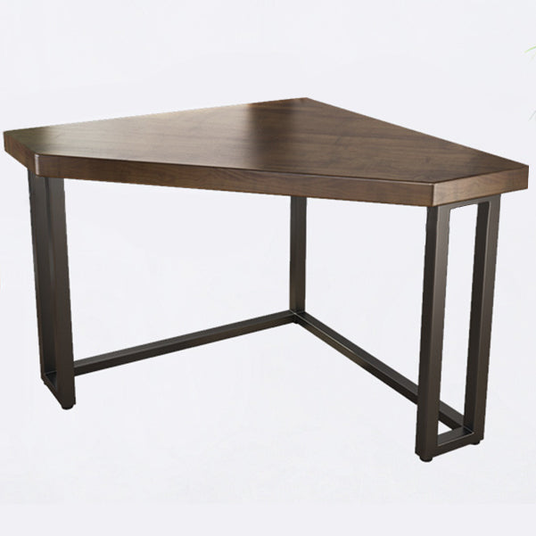 Corner Table Modern Style Solid Wood Top Black Metal Table Legs for Bedroom Triangle Clearhalo 'furn' 'furn_office_desk' 'Furniture' 'furniture_office_desk' 'Office Desks' 'Office Furniture' 'office_desk' 4975104