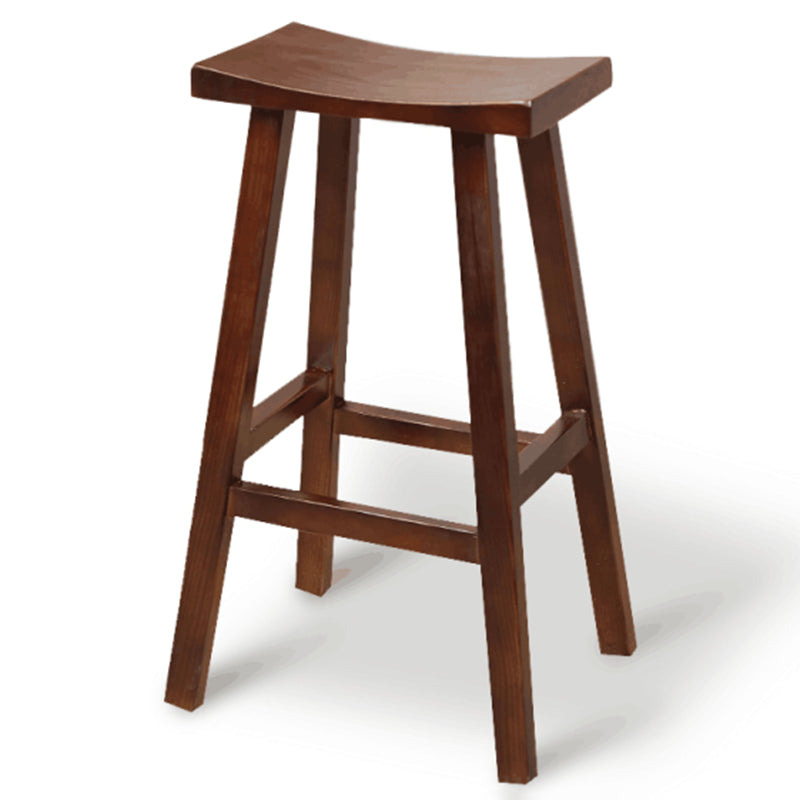 Modern Armless Backless Counter Stool Wood Kitchen Bar Stool with Seat and Pedal Brown Clearhalo 'Bar Furniture' 'Bar Stools' 'bar_stools' 'furn' 'furn_bar_stools' 'Furniture' 'furniture_bar_stools' 'Kitchen & Dining Furniture' 4976926