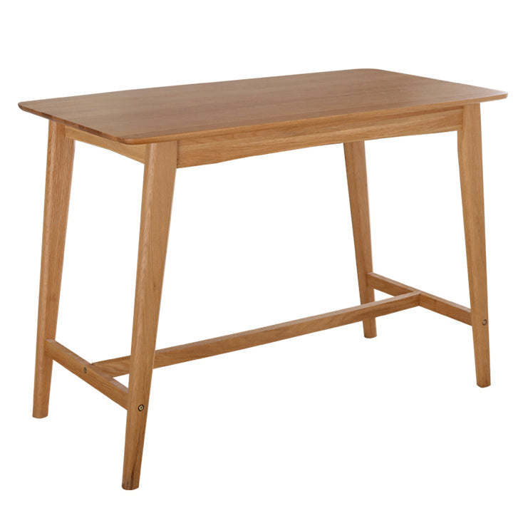 Modern Natural Counter Table Solid Wood Fixed Table Indoor Patio Bar Table 63"L x 21.7"W x 41.3"H Without Chairs Clearhalo 'Bar Furniture' 'Bar Tables' 'bar_tables' 'furn' 'furn_bar_tables' 'Furniture' 'furniture_bar_tables' 'Kitchen & Dining Furniture' 4983855