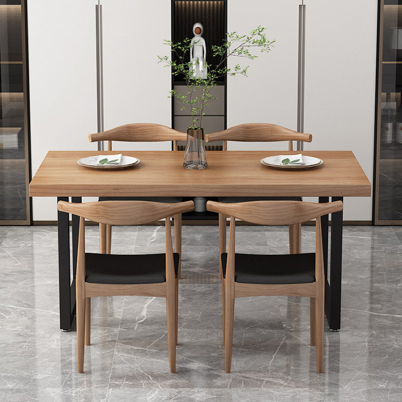 Modern 1/5 Pieces Dining Set Rectangle Wood Dining Table for Kitchen 5 Pieces: Table, 4 Chairs Clearhalo 'Dining Room Sets' 'Dining Tables & Seating' 'dining_room_set' 'furn' 'furn_dining_room_set' 'Furniture' 'furniture_dining_room_set' 'Kitchen & Dining Furniture' 4985262