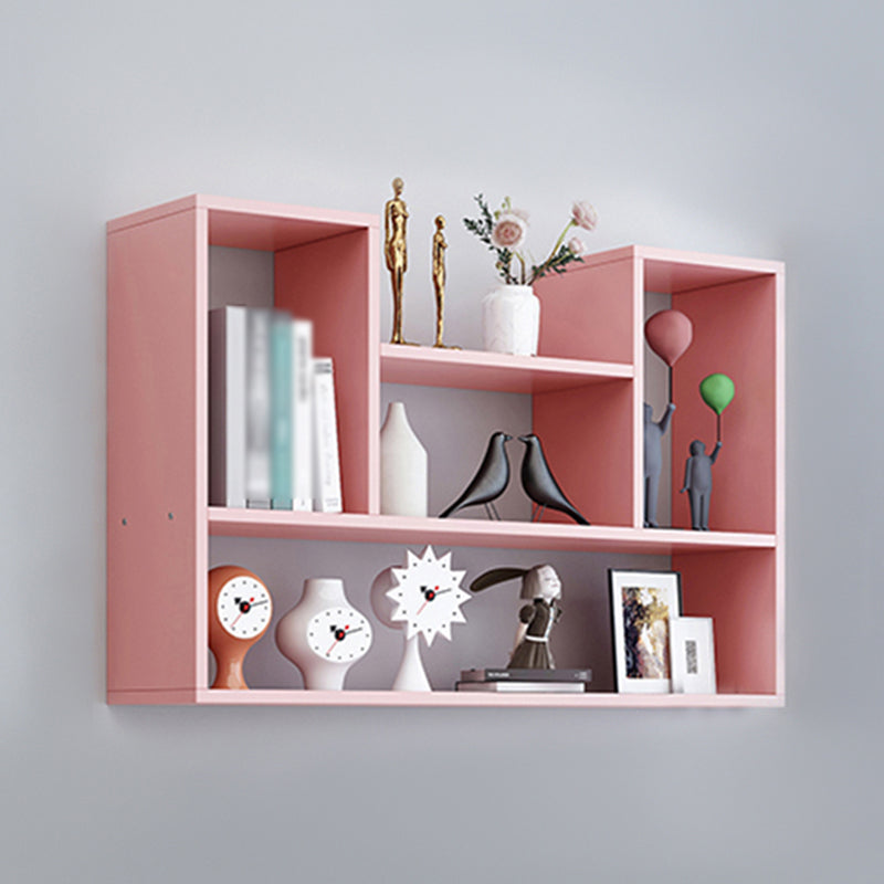 Wall Mounted Bookcase Engineered Wood Bookshelf for Home Office Study Room Pink Clearhalo 'Bookcases' 'furn' 'furn_bookcases' 'Furniture' 'furniture_bookcases' 'Office Furniture' 4987539