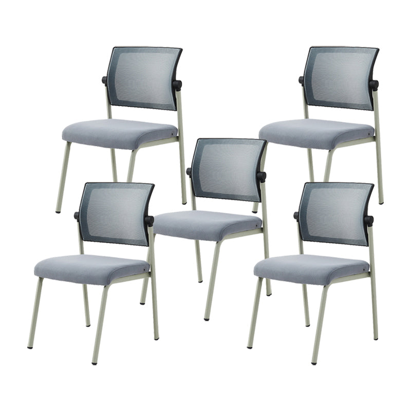 Modern Black Aluminium Base Conference Chair with Low Back Home Office Chair Grey 5 Piece Set Clearhalo 'furn' 'furn_office_chair' 'Furniture' 'furniture_office_chair' 'Office Chairs' 'Office Furniture' 'office_chair' 4993068