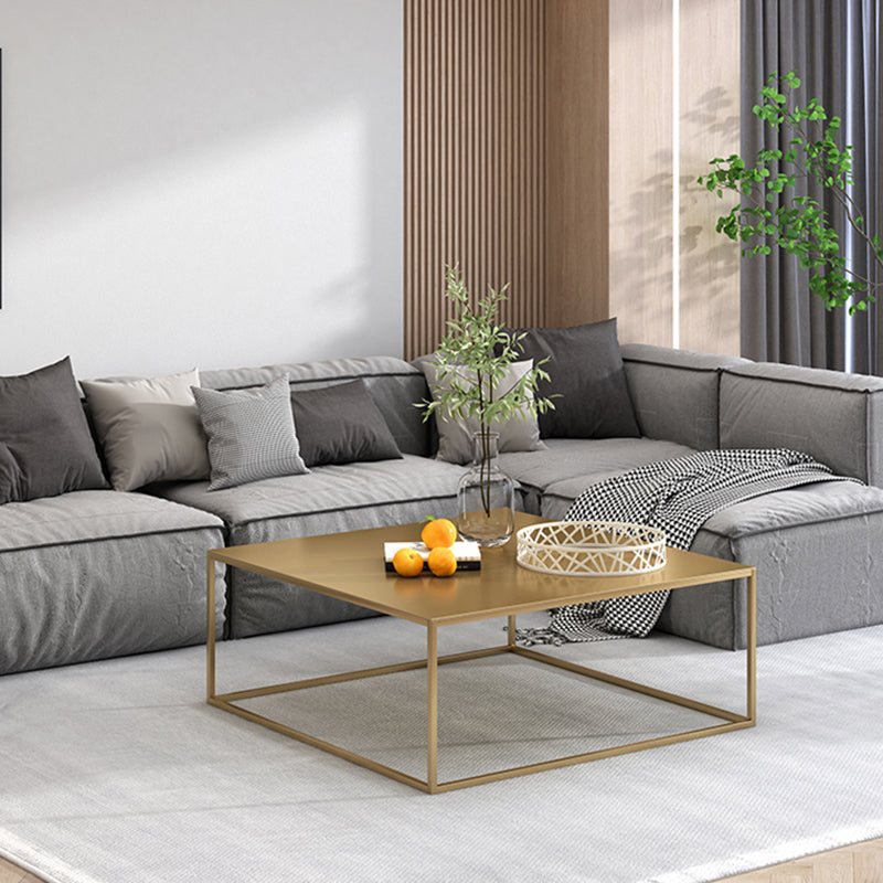 Frame 1 Single Cocktail Table Square/Rectangular Coffee Table Light Gold Clearhalo 'Coffee & Accent Tables' 'Coffee Tables' 'coffee_tables' 'furn' 'furn_coffee_tables' 'Furniture' 'furniture_coffee_tables' 'Living Room Furniture' 5000844