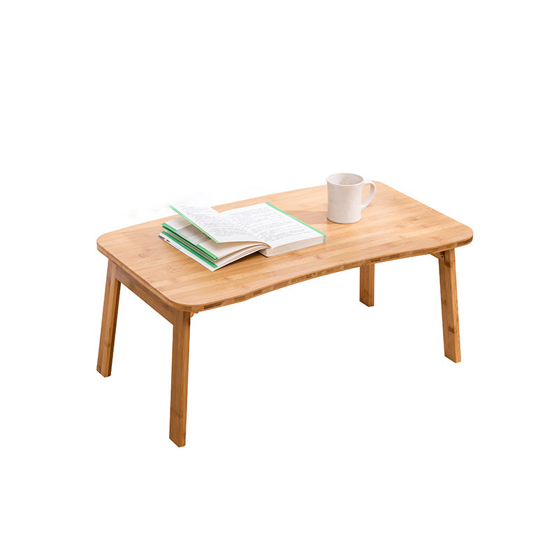 Modern Brown/Oak 4 Legs 1 Coffee Table Geometric Folding Table for Living Room Natural Free Form Clearhalo 'Coffee & Accent Tables' 'Coffee Tables' 'coffee_tables' 'furn' 'furn_coffee_tables' 'Furniture' 'furniture_coffee_tables' 'Living Room Furniture' 5001825