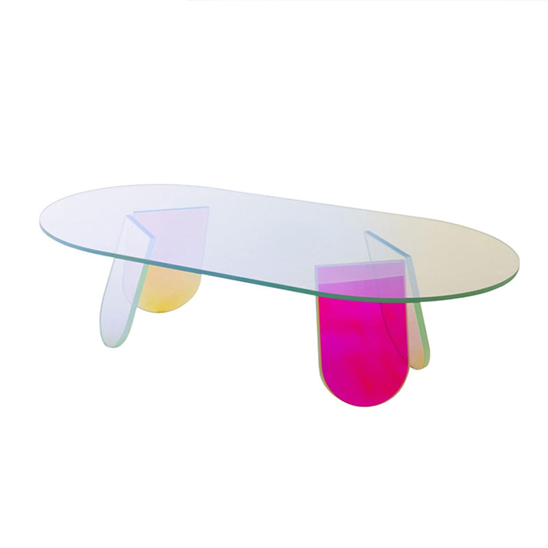 Acrylic 3 Legs Coffee Table Fixed Modern Round Cocktail Table Clearhalo 'Coffee & Accent Tables' 'Coffee Tables' 'coffee_tables' 'furn' 'furn_coffee_tables' 'Furniture' 'furniture_coffee_tables' 'Living Room Furniture' 5002127