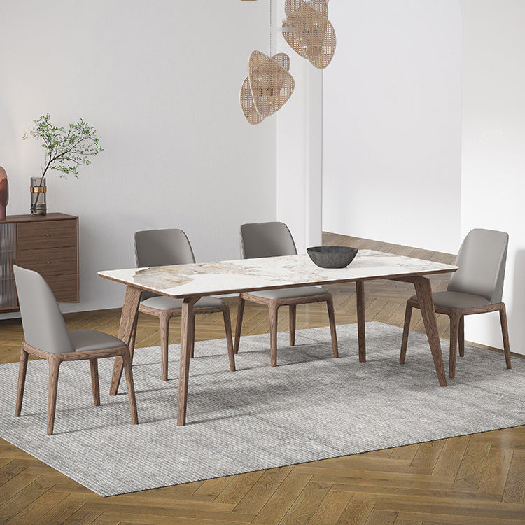 1/4/5 Pcs Sintered Stone Dining Room Set Dining Room Table and Chair Set 5 Pieces: Table, 4 Chairs Clearhalo 'Dining Room Sets' 'Dining Tables & Seating' 'dining_room_set' 'furn' 'furn_dining_room_set' 'Furniture' 'furniture_dining_room_set' 'Kitchen & Dining Furniture' 5003999