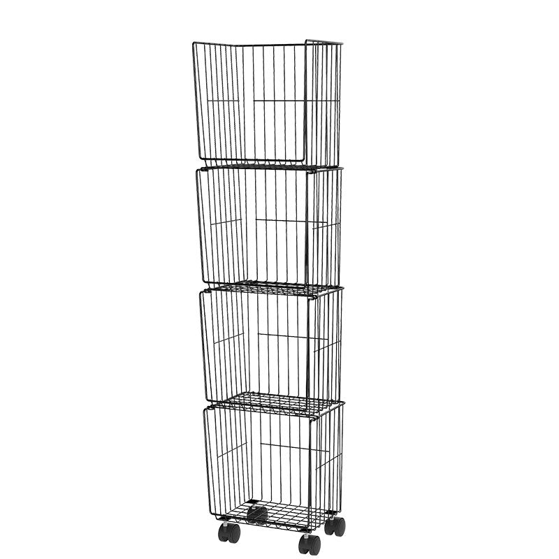 Industrial Iron Closed Back Bookshelf Black and White Bookcase for Home 12.4"L x 9.4"W x 52.8"H Black Clearhalo 'Bookcases' 'furn' 'furn_bookcases' 'Furniture' 'furniture_bookcases' 'Office Furniture' 5007098