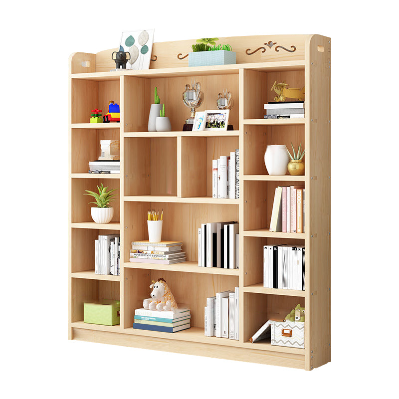 Scandinavian Natural Standard Bookshelf Pine Wood Vertical Bookcase Clearhalo 'Bookcases' 'furn' 'furn_bookcases' 'Furniture' 'furniture_bookcases' 'Office Furniture' 5007118