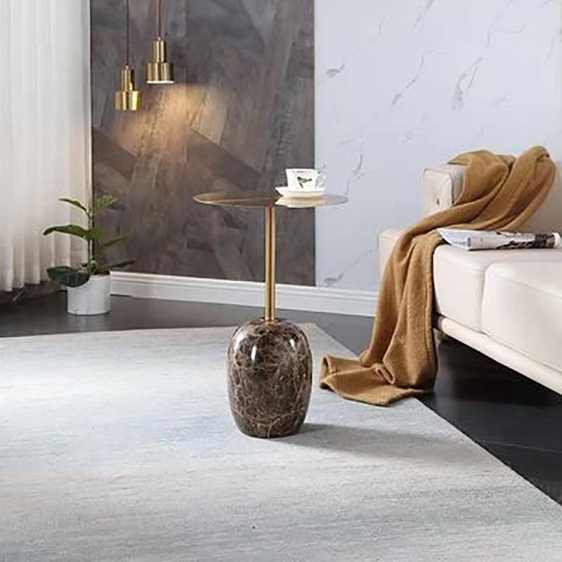 Gorgeous Square Steel Trestle End Table with no Wheel for Living Room 18"L x 18"W x 20"H Brown Clearhalo 'Coffee & Accent Tables' 'End & Side Tables' 'end_side_table' 'end_side_tables' 'furn' 'furn_end_side_tables' 'Furniture' 'furniture_end_side_table' 'Living Room Furniture' 5012442