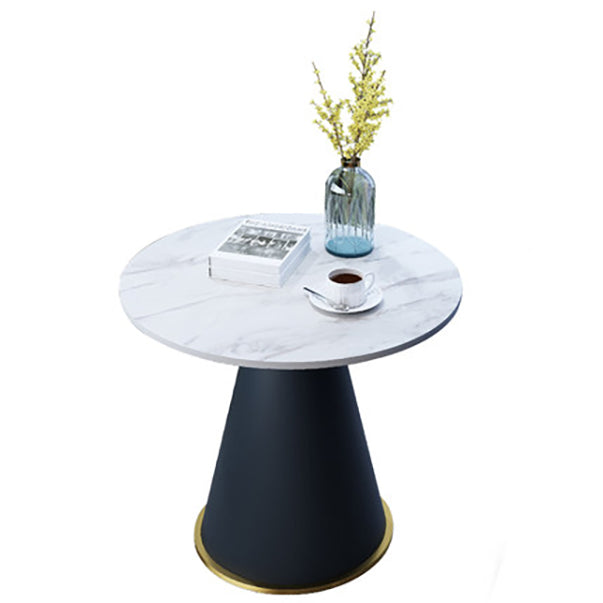 23.62"L x 23.62'W x 29.53"H Square Pedestal End Table for Living Room 23.6"L x 23.6"W x 29.5"H Blue White Clearhalo 'Coffee & Accent Tables' 'End & Side Tables' 'end_side_table' 'end_side_tables' 'furn' 'furn_end_side_tables' 'Furniture' 'furniture_end_side_table' 'Living Room Furniture' 5012513