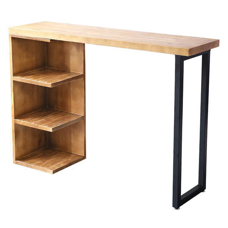 Pine Wood Bar Table Traditional Luxury Rectangle Bar Dining Table with Sled Base Clearhalo 'Bar Furniture' 'Bar Tables' 'bar_tables' 'Furniture' 'furniture_bar_tables' 'Kitchen & Dining Furniture' 5017592