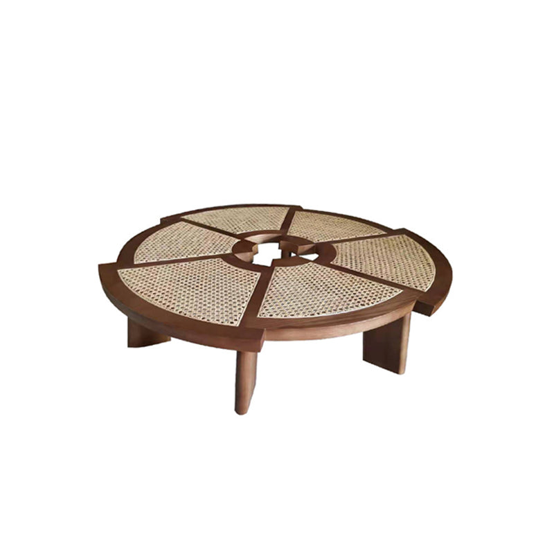 Nordic Style Cocktail Table Solid Wood Walnut/wood Coffee Table Walnut Clearhalo 'Coffee & Accent Tables' 'Coffee Tables' 'coffee_tables' 'furn' 'furn_coffee_tables' 'Furniture' 'furniture_coffee_tables' 'Living Room Furniture' 5022916