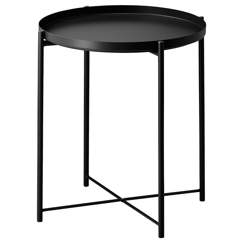 4 Legs Base Design Cocktail Table Multi-color Selection of Metal Iron Round Coffee Table Matte Black Clearhalo 'Coffee & Accent Tables' 'Coffee Tables' 'coffee_tables' 'furn' 'furn_coffee_tables' 'Furniture' 'furniture_coffee_tables' 'Living Room Furniture' 5023065