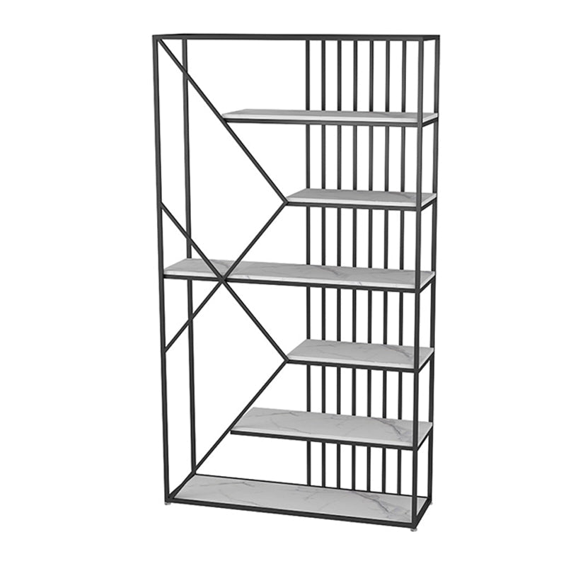 Glam Style Open Bookshelf Etagere Shelf Bookcase for Home Office Black Clearhalo 'Bookcases' 'furn' 'furn_bookcases' 'Furniture' 'furniture_bookcases' 'Office Furniture' 5029335