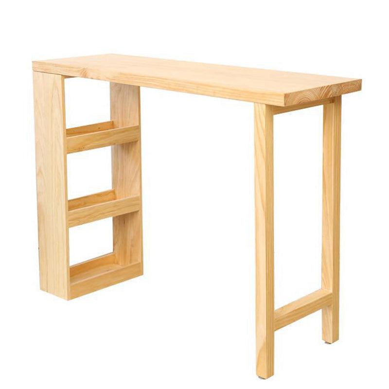 Rectangle Wood Top Counter Table 42-inch Height Simple Bar Table 78.7"L x 15.7"W x 41.3"H Without Chairs Clearhalo 'Bar Furniture' 'Bar Tables' 'bar_tables' 'furn' 'furn_bar_tables' 'Furniture' 'furniture_bar_tables' 'Kitchen & Dining Furniture' 5031133