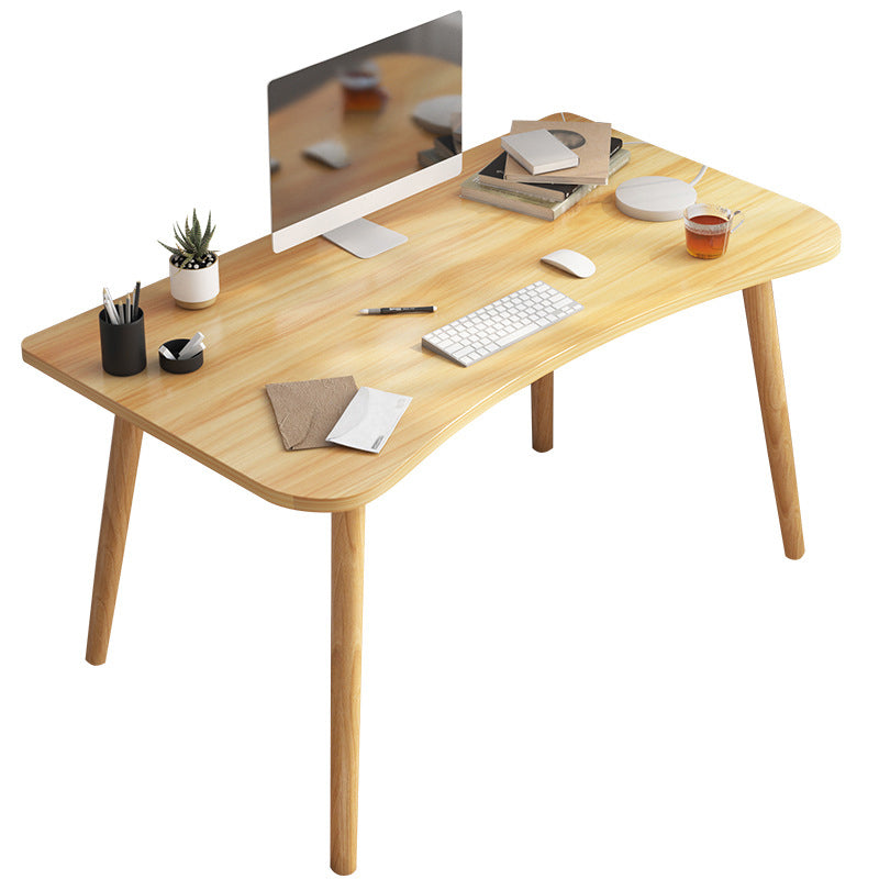 Modern Freeform Home Writing Desk Dormitory Artificial Wood Office Desk Natural Clearhalo 'Furniture' 'furniture_office_desk' 'Office Desks' 'Office Furniture' 'office_desk' 5035589