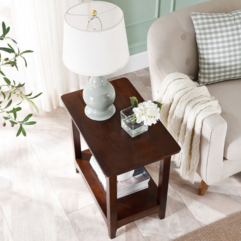 Rectangular Coffee Table with 4 Legs in Wood/black/walnut Rubber Cocktail Table Black Clearhalo 'Coffee & Accent Tables' 'Coffee Tables' 'coffee_tables' 'furn' 'furn_coffee_tables' 'Furniture' 'furniture_coffee_tables' 'Living Room Furniture' 5040144