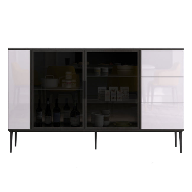 3-Drawer Engineered Wood Sideboard Modern Adjustable Shelving Credenza https: res.litfad.com site img item 2022 06 30 5056335 1200x1200.jpg Clearhalo 'buffet_sideboard' 'Buffets & Sideboards' 'furn' 'furn_buffet_sideboard' 'Furniture' 'furniture_buffet_sideboard' 'Kitchen & Dining Furniture' 5056335