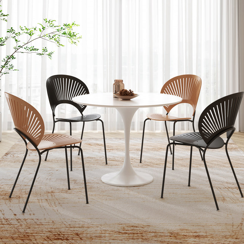 Modern 1/3/5 Pieces Dining Set Round Stone Dining Table for Kitchen 5 Pieces: Table, 4 Chairs Clearhalo 'Dining Room Sets' 'Dining Tables & Seating' 'dining_room_set' 'furn' 'furn_dining_room_set' 'Furniture' 'furniture_dining_room_set' 'Kitchen & Dining Furniture' 5057597