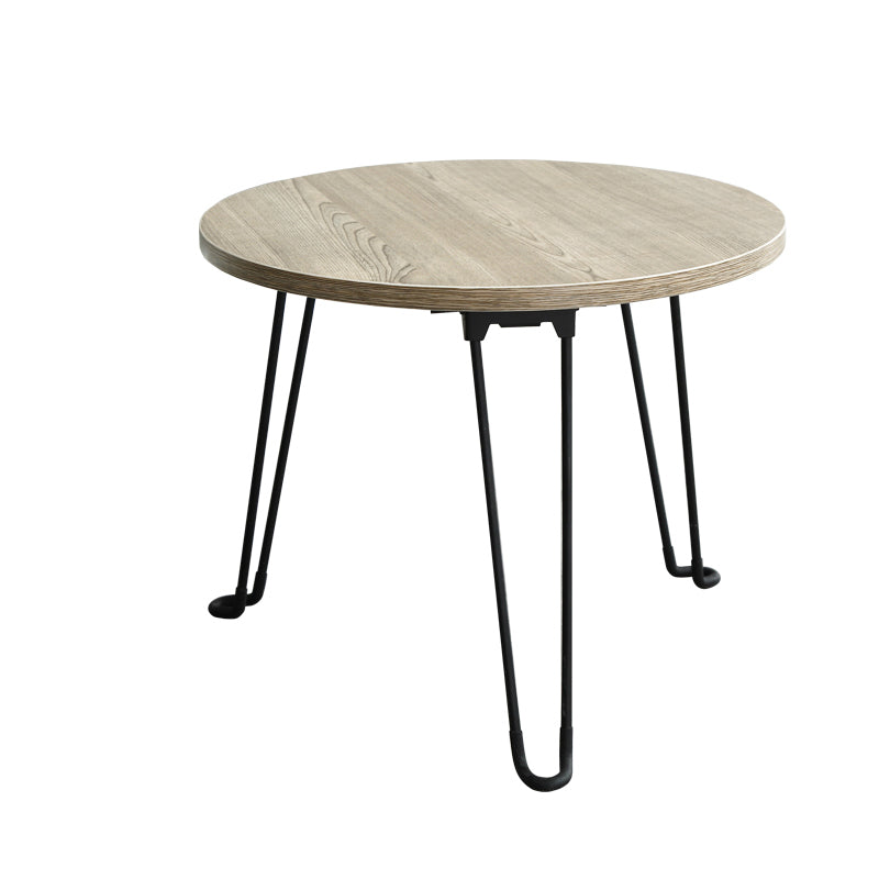 8.6"/12.9"/16.5" Tall Modern 3 Leg Ironcraft Wood Round Top Coffee Table 20"L x 20"W x 16.5"H Gray Clearhalo 'Coffee & Accent Tables' 'Coffee Tables' 'coffee_tables' 'furn' 'furn_coffee_tables' 'Furniture' 'furniture_coffee_tables' 'Living Room Furniture' 5058383