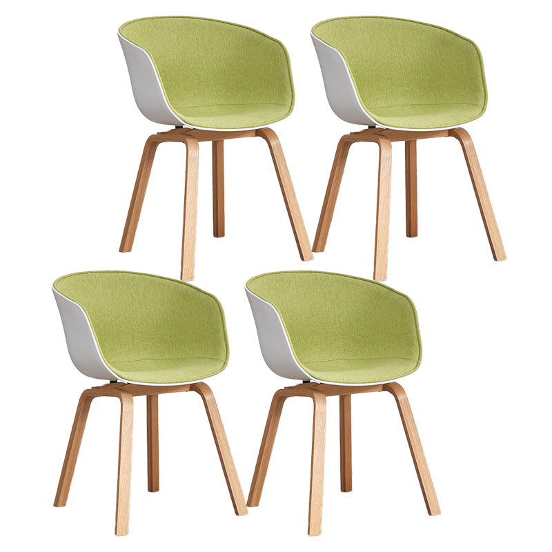 Arm Dining Chairs Modern Style Wooden Side Chairs for Dining Room Green 4 Piece Set Clearhalo 'Dining Chairs' 'Dining Tables & Seating' 'dining_chair' 'furn' 'furn_dining_chair' 'Furniture' 'furniture_dining_chair' 'Kitchen & Dining Furniture' 5064806