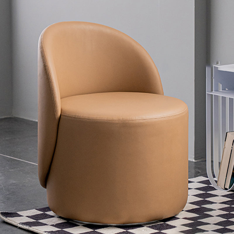 Nordic Retro Corduroy Single Sofa Chair Household Simple Single Chair Small Family Brown PU(Polyurethane) Swivel Clearhalo 'Accent Chairs' 'accent_chairs' 'Chairs & Seating' 'furn' 'furn_accent_chairs' 'Furniture' 'furniture_accent_chairs' 'Living Room Furniture' 5072173