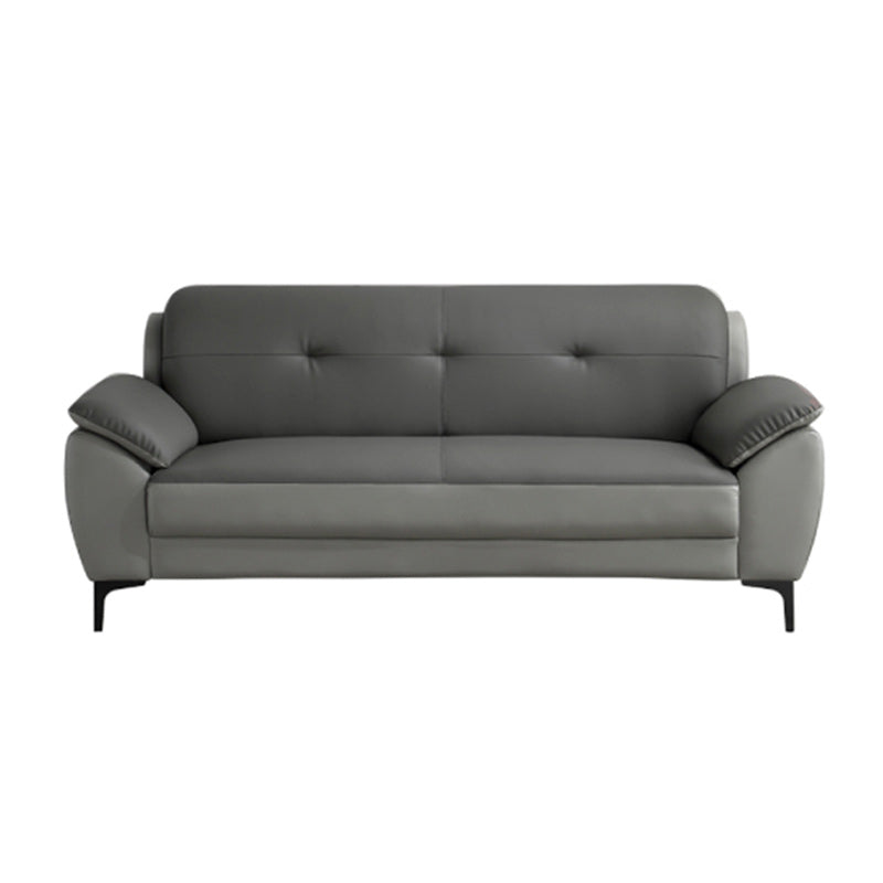 Glam Gray Tufted Split-Back Stationary Stain Resistant Standard Sofa 82.5"L x 31.5"W x 31.5"H Clearhalo 'furn' 'furn_sofas' 'Furniture' 'furniture_sofas' 'Living Room Furniture' 'Sofa' 'sofas' 5072516