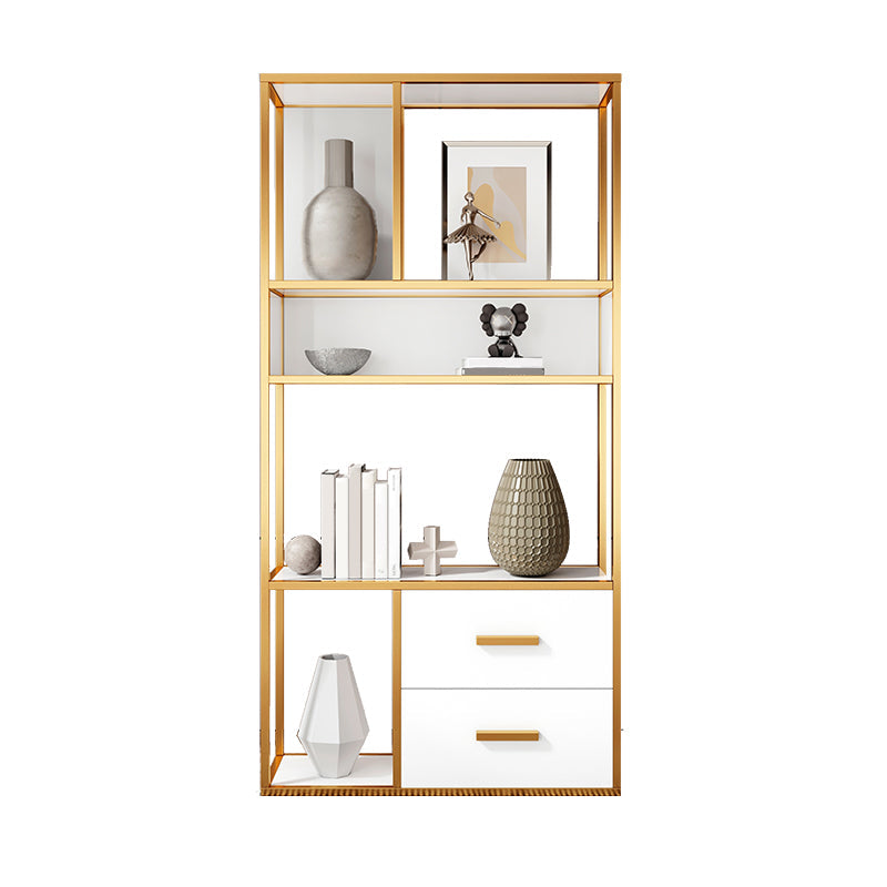 78.74"H Bookshelf Contemporary Style Bookcase with 2 Drawers for Home Office 47"L x 12"W x 79"H Clearhalo 'Bookcases' 'furn' 'furn_bookcases' 'Furniture' 'furniture_bookcases' 'Office Furniture' 5073881