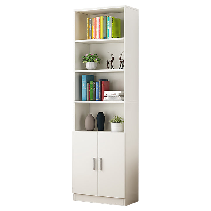 Manufactured Wood Standard Bookshelf Contemporary Closed Back Vertical Bookshelf White 23.6"L x 9.4"W x 70.9"H Cabinets Clearhalo 'Bookcases' 'Furniture' 'furniture_bookcases' 'Office Furniture' 5074042