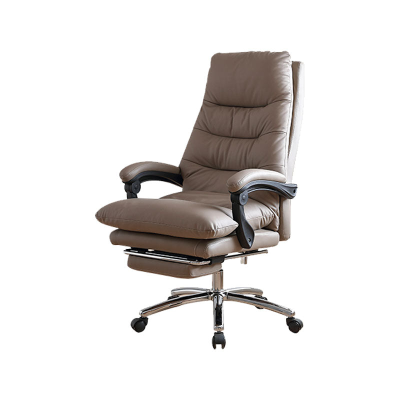 Contemporary High Back Executive Chair Lumbar Support Ergonomic Managers Chair Light Coffee Clearhalo 'furn' 'furn_office_chair' 'Furniture' 'furniture_office_chair' 'Office Chairs' 'Office Furniture' 'office_chair' 5074815