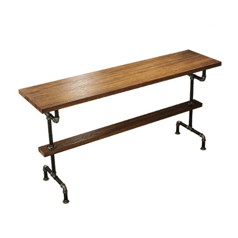 Wood Rectangle Top Counter Table 42-inch Height Industrial Bar Table Without Chairs Clearhalo 'Bar Furniture' 'Bar Tables' 'bar_tables' 'furn' 'furn_bar_tables' 'Furniture' 'furniture_bar_tables' 'Kitchen & Dining Furniture' 5079860