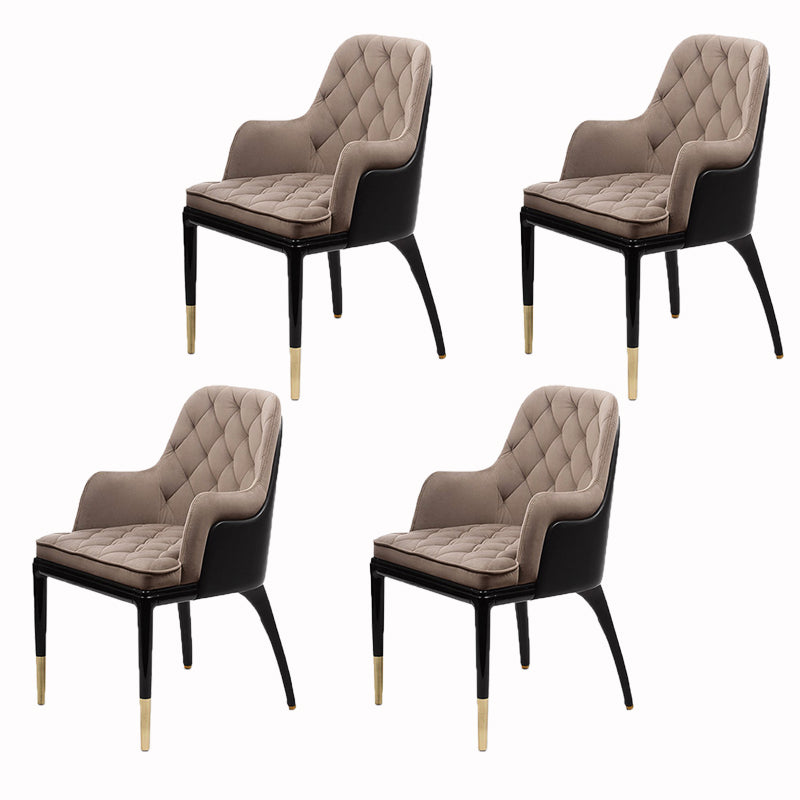 Dining Room Side Chairs Modern Solid Wood Entryway Chair for Kitchen Khaki 4 Piece Set Clearhalo 'Dining Chairs' 'Dining Tables & Seating' 'dining_chair' 'furn' 'furn_dining_chair' 'Furniture' 'furniture_dining_chair' 'Kitchen & Dining Furniture' 5082286