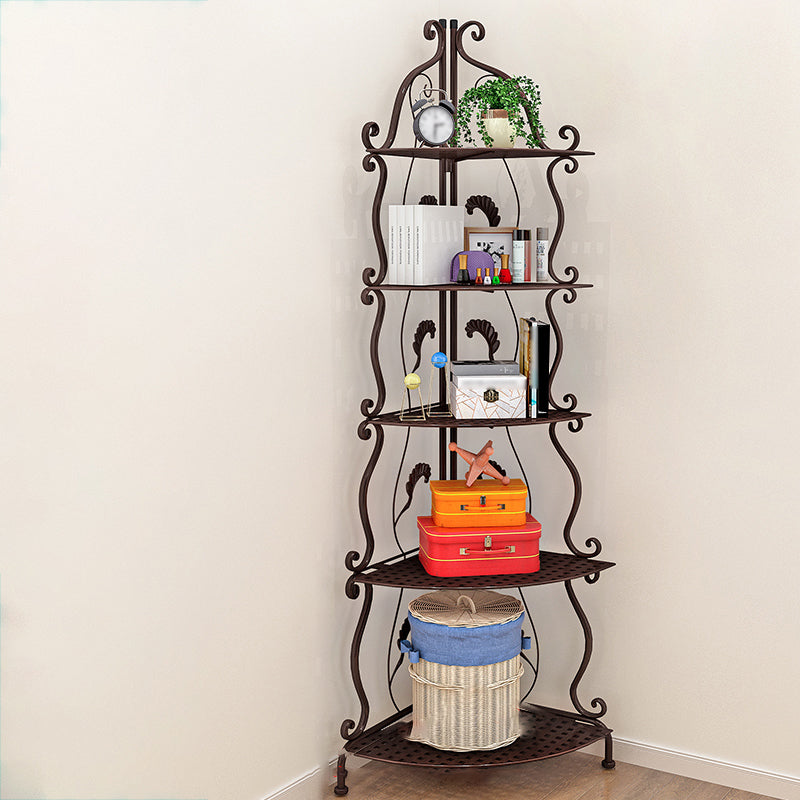 Glam Style Bookcase Shelf Open Back Bookcase for Study Room and Office 11.8"L x 11.8"W x 53.5"H Bronze Clearhalo 'Bookcases' 'furn' 'furn_bookcases' 'Furniture' 'furniture_bookcases' 'Office Furniture' 5087135