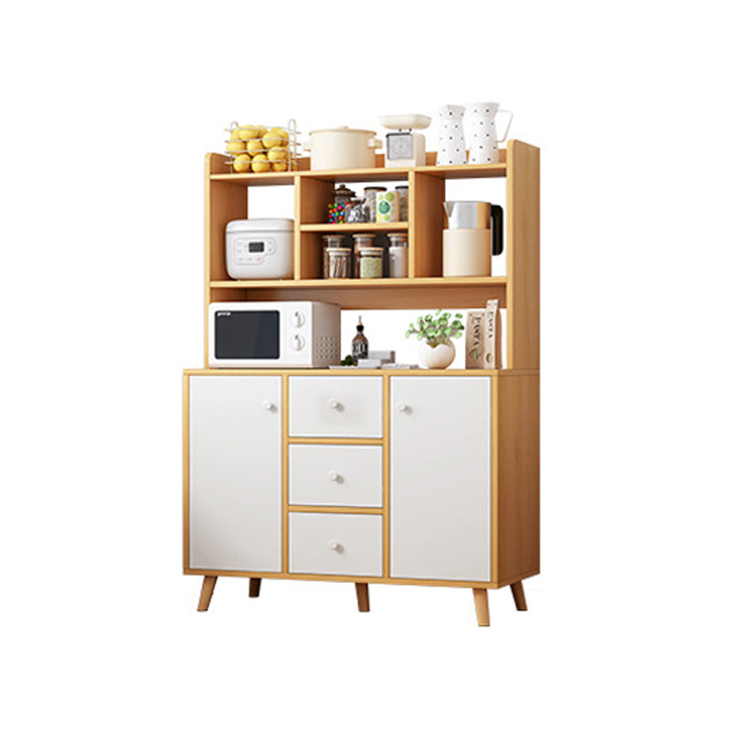 Modern Style Side Board with Drawers and Storage Cabinets for Dining Room 1 Piece Natural Clearhalo 'buffet_sideboard' 'Buffets & Sideboards' 'furn' 'furn_buffet_sideboard' 'Furniture' 'furniture_buffet_sideboard' 'Kitchen & Dining Furniture' 5087458