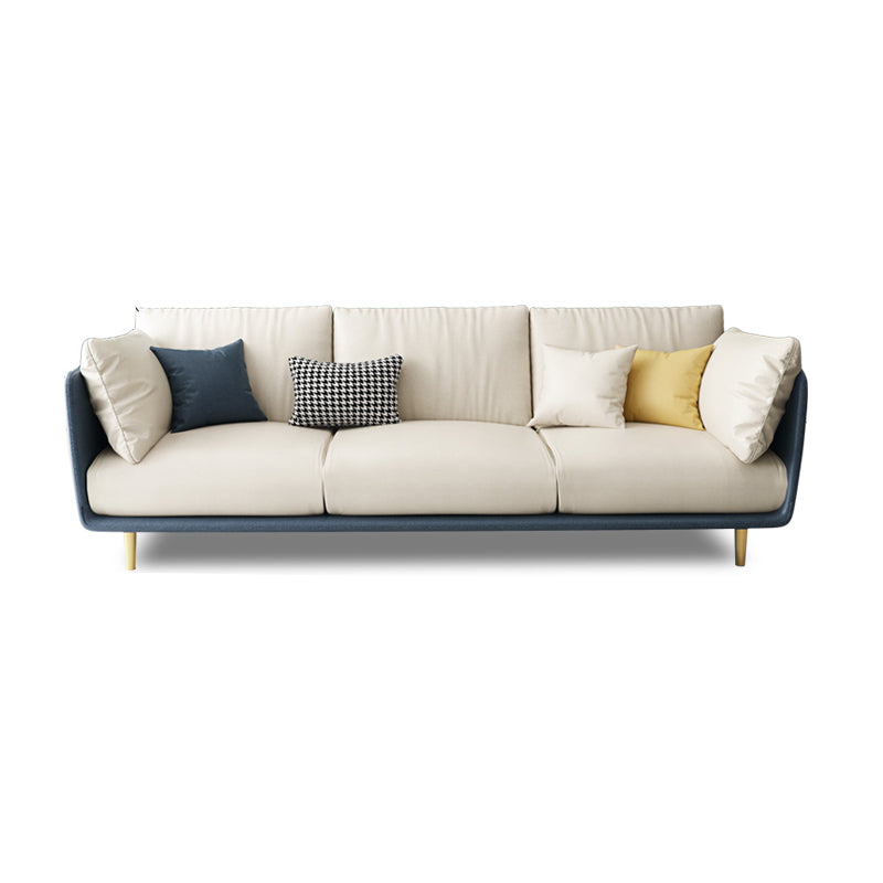 Sofá de cuero de falso 80.31 "W x 28.34" D x 27.55 "H SOFA de brazo cuadrado para sala de estar