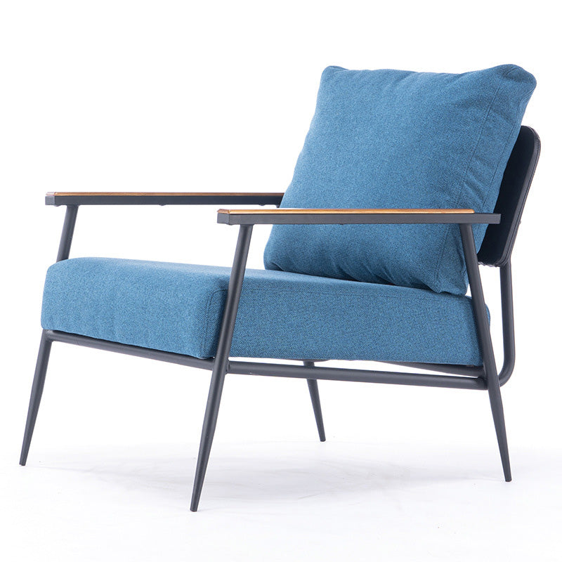 Arms Included Chair25.5" L x30.3" W x 31.4" H Chair for Living Room Blue Clearhalo 'Accent Chairs' 'accent_chairs' 'Chairs & Seating' 'furn' 'furn_accent_chairs' 'Furniture' 'Living Room Furniture' 5090937