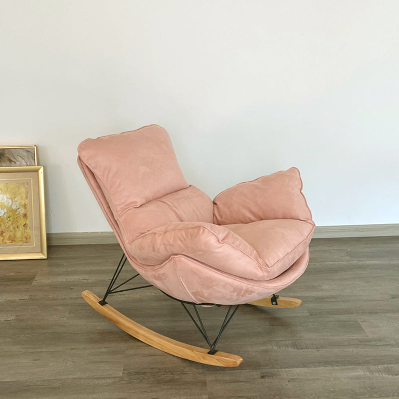 Eigentijdse armloze accentstoel faux lederen lounge stoel met hoge rug