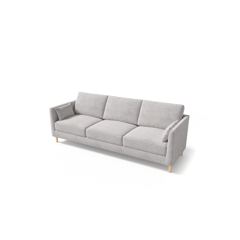 Contemporary Cushions Standard Square Arm Living Room 3-seater Sofa 83"L x 29.5"W x 31.5"H White Clearhalo 'furn' 'furn_sofas' 'Furniture' 'Living Room Furniture' 'Sofa' 'sofas' 5100986