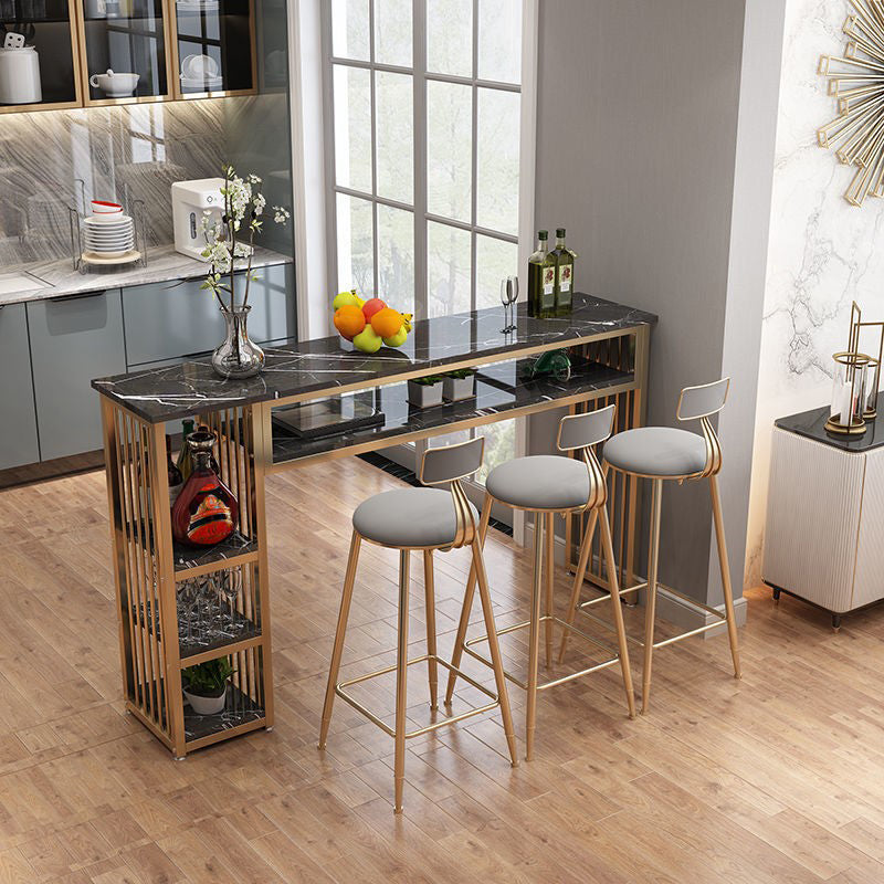 Mesa de barra de bistro de doble pedestal de escritorio de barra contemporánea de bistro