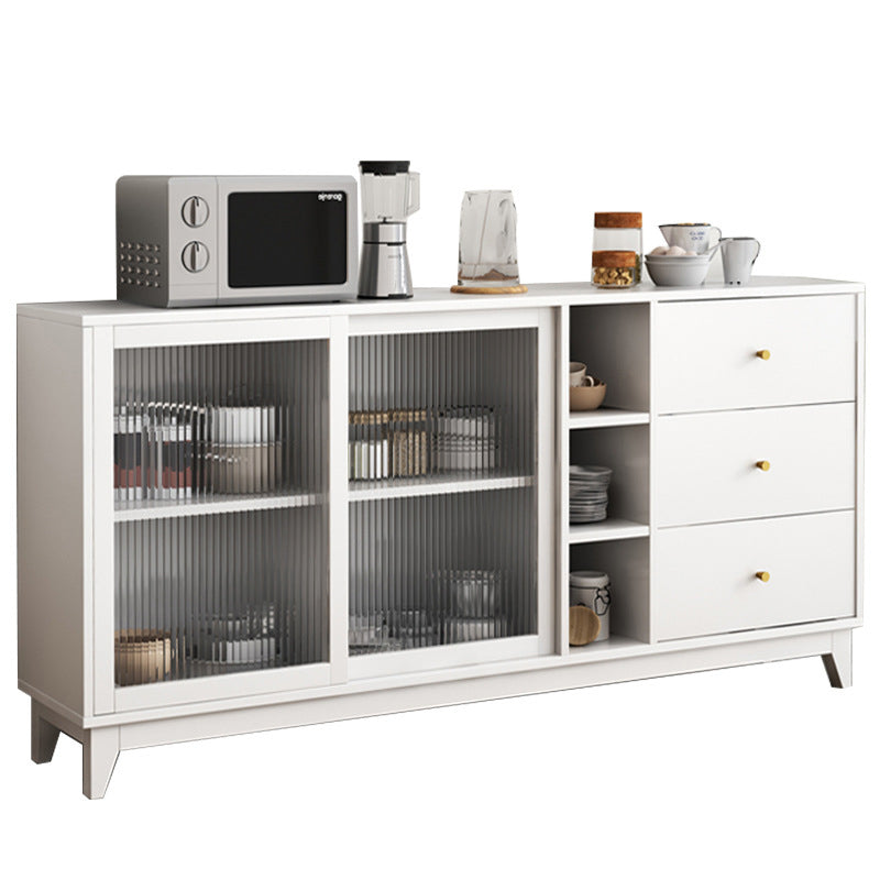 Sideboard in legno ingegnerizzato ingegnerizzato in stile glam con porta di vetro