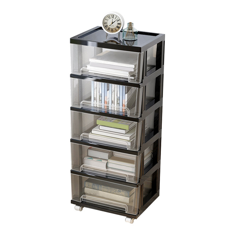 Libreria in stile moderno chiusura della libreria di plastica per l'home office